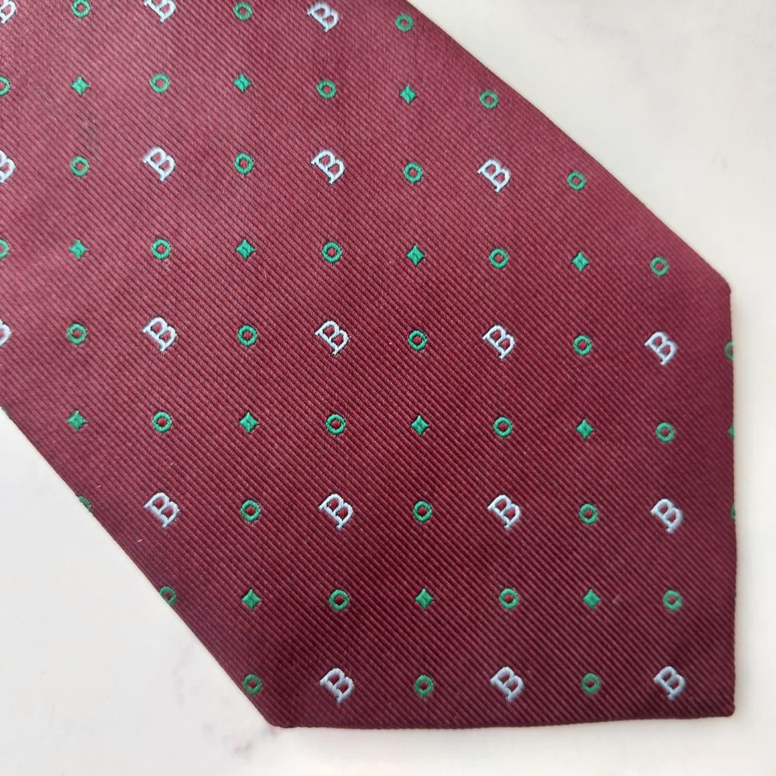 빈폴 실크 와인 B 패턴 넥타이 8.7cm A+등급 K2329
 상품이미지6