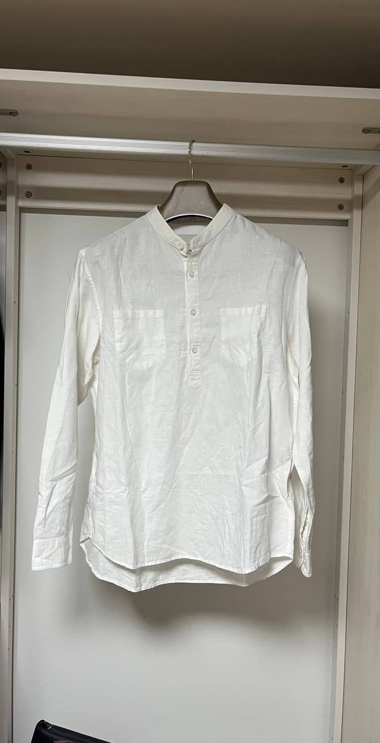 TBJ nearby 헨리넥 셔츠 (화이트) 상품이미지1