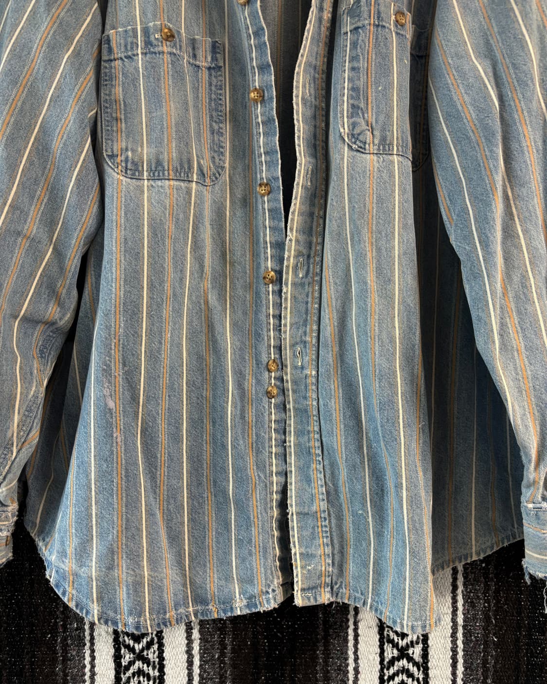 90s carhartt 스트라이프 셔츠 상품이미지5