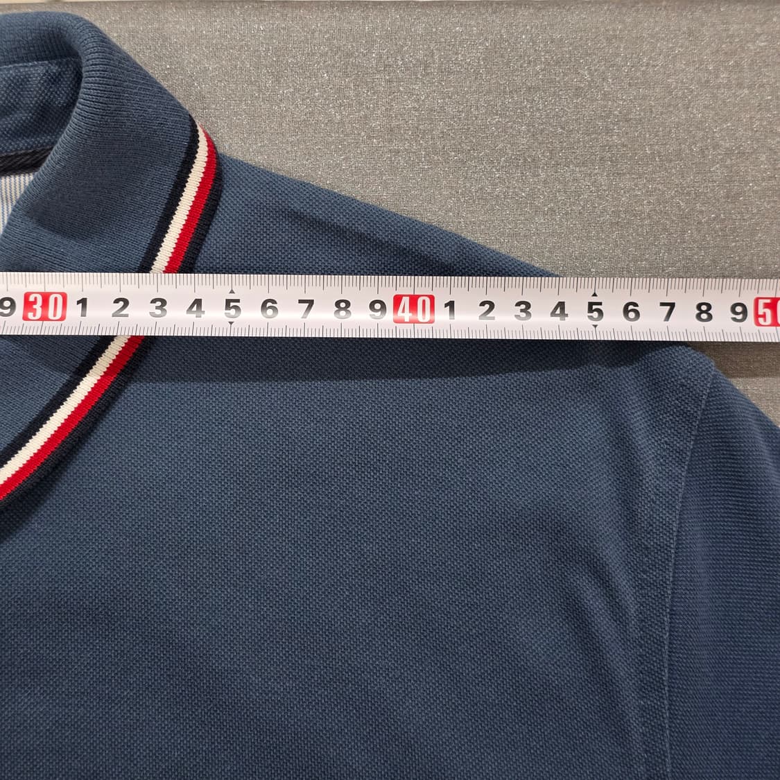 L 타미힐피거 다크블루 반팔 카라티셔츠 상품이미지5