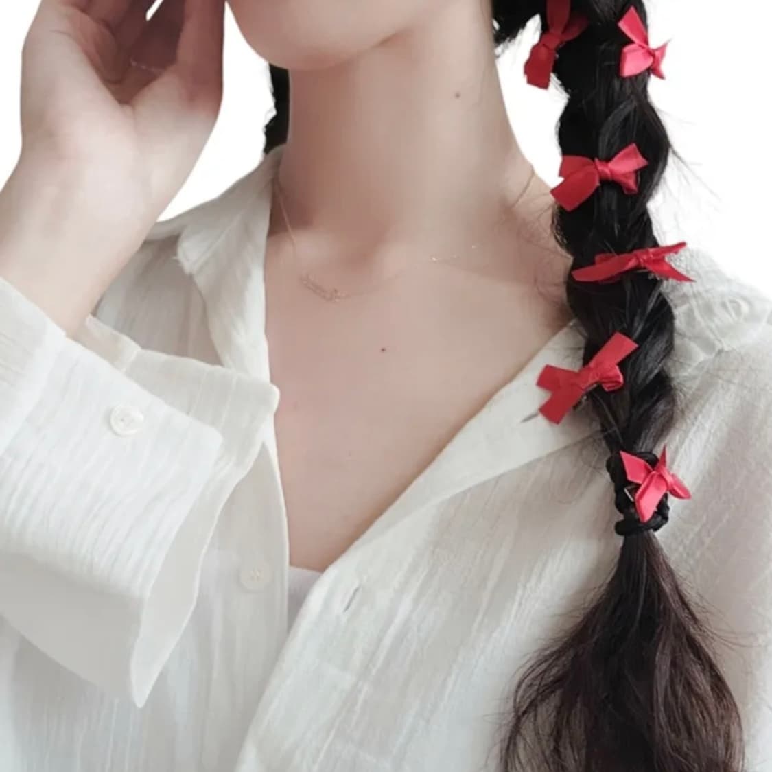 미니 레드 리본 제니 머리핀(6p)(⭐️새상품) 상품이미지2