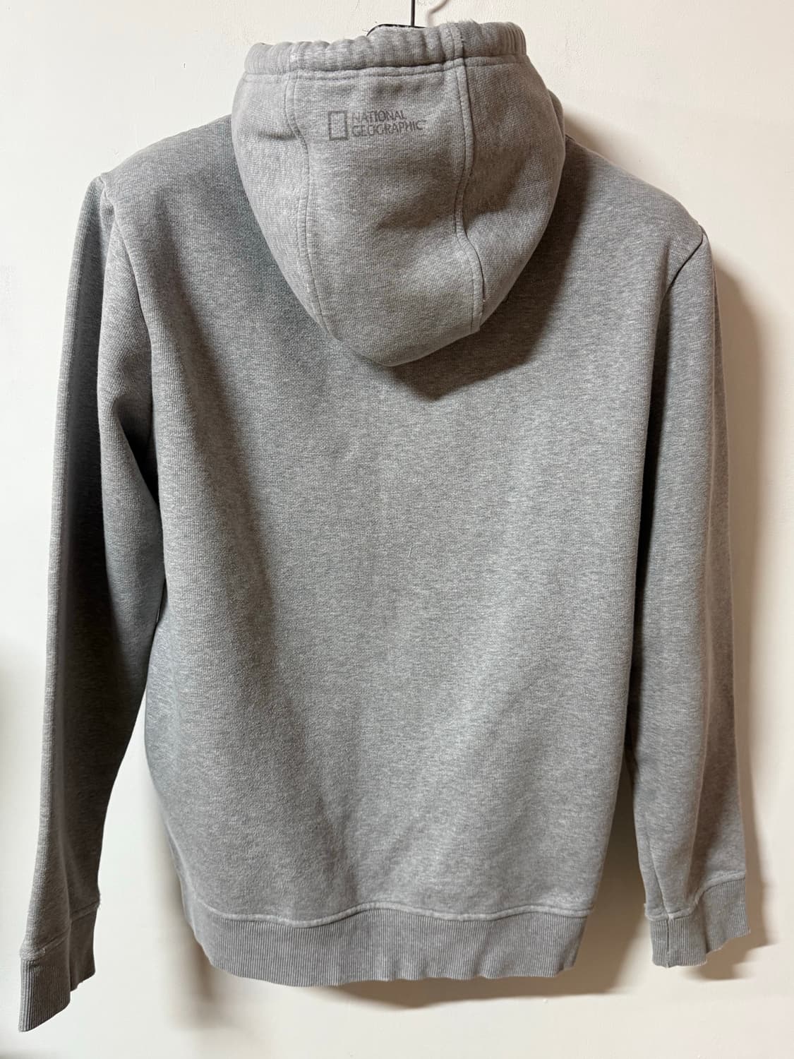 내셔널지오그래픽 그레이 미니로고 후드티 오버핏 캐주얼 상품이미지3
