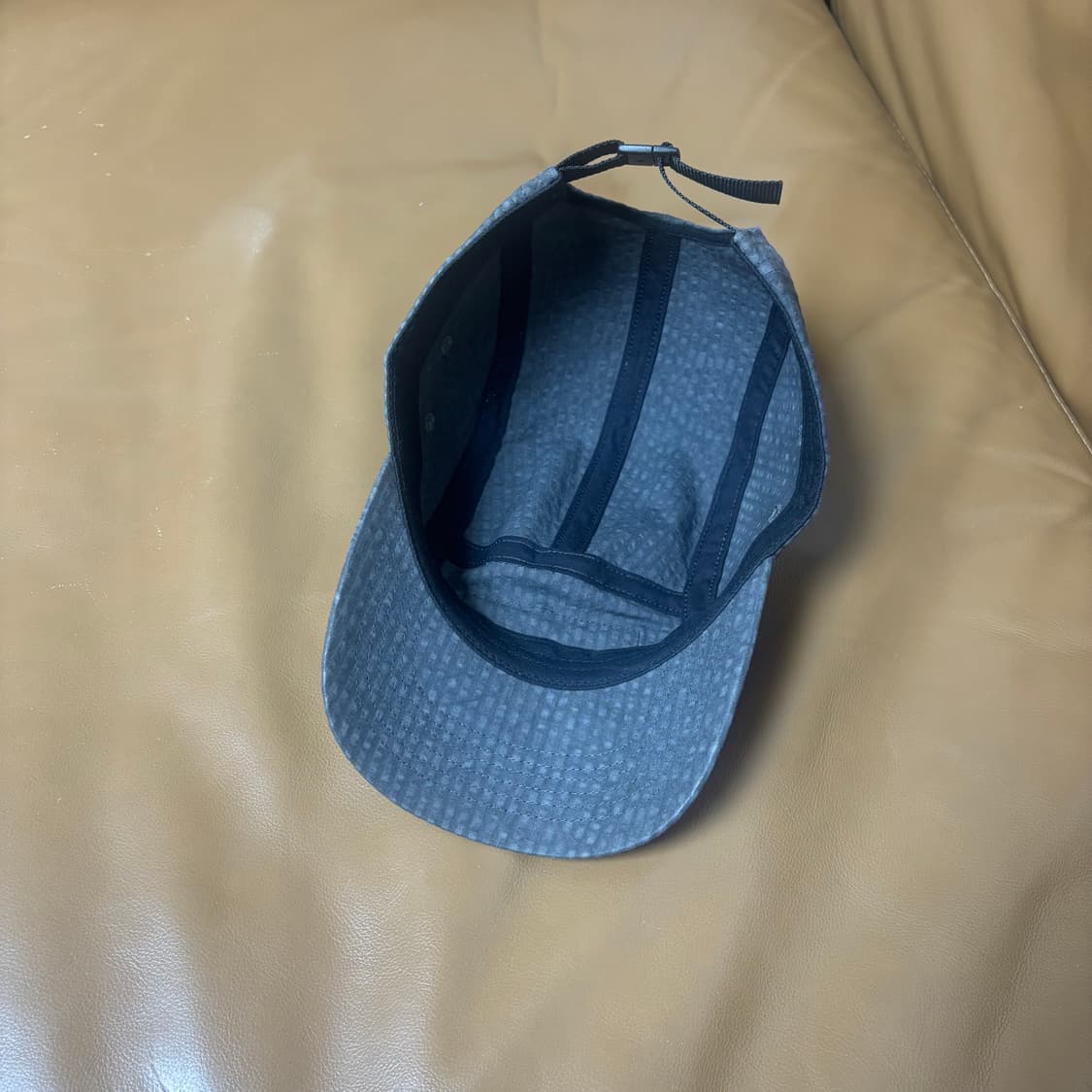 슈프림 캠프캡 모자 박스로고 시어서커 블랙 상품이미지6