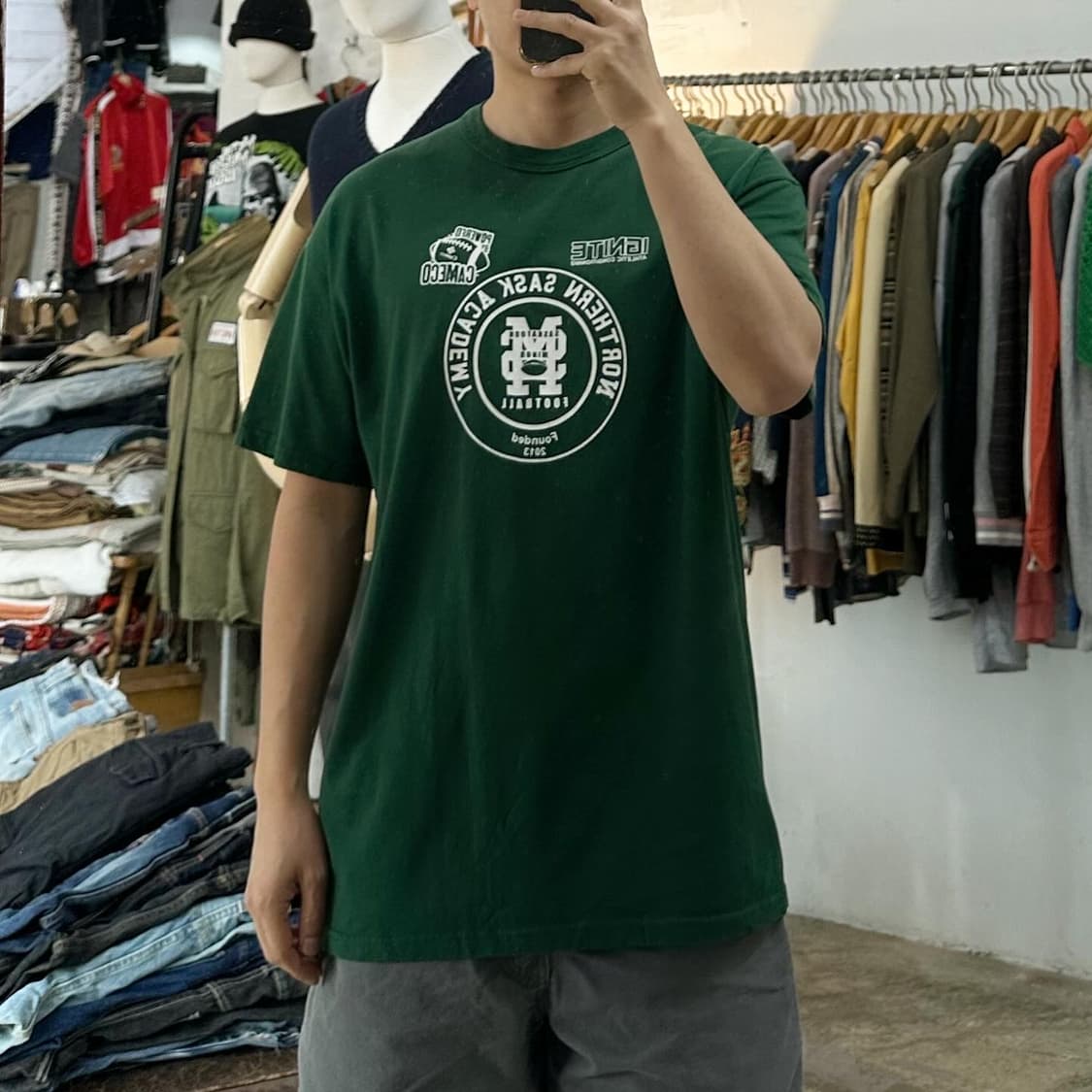 (착용컷) 러셀 애슬레틱 프린팅 반팔 티셔츠 (100) 상품이미지2