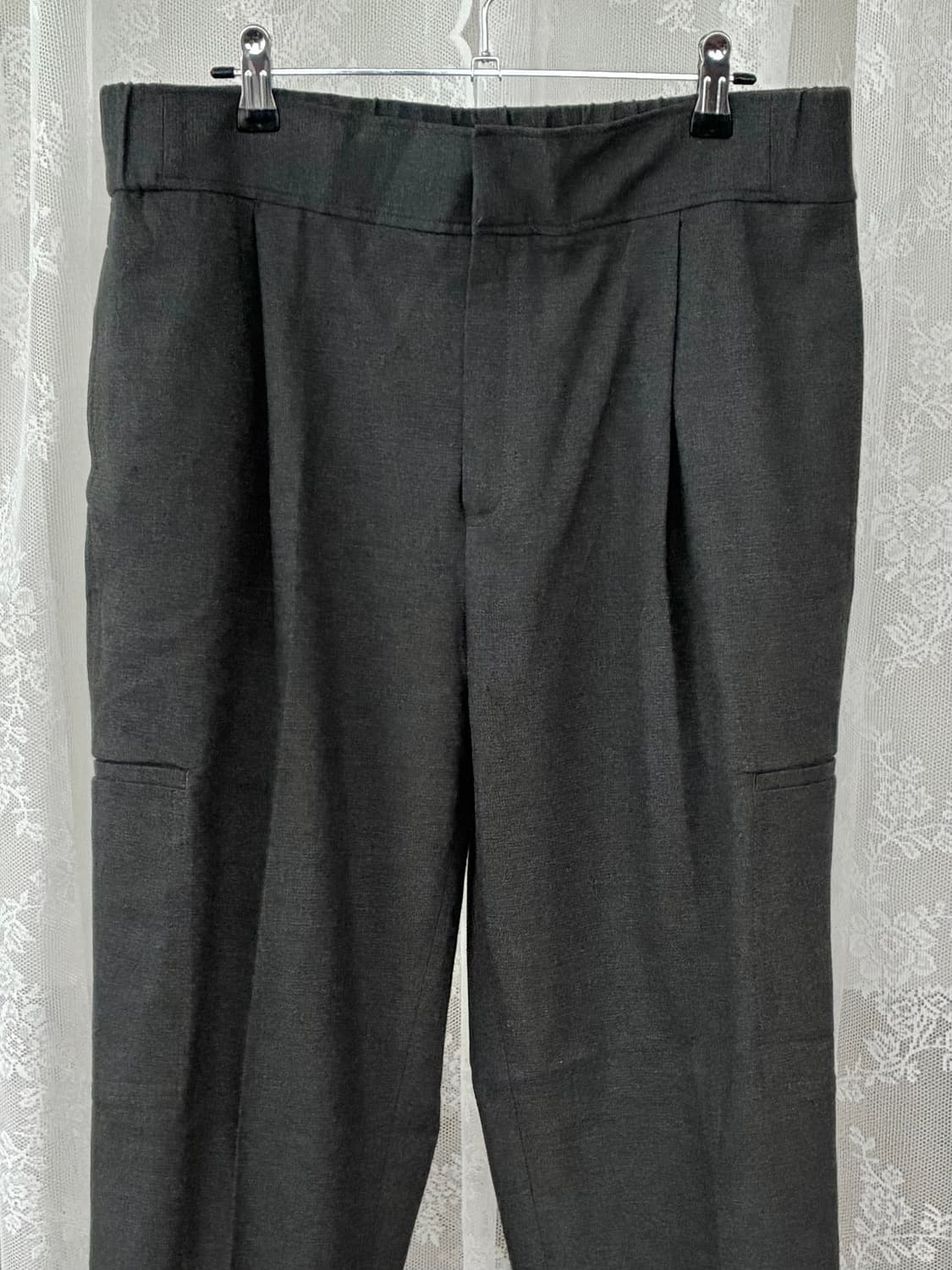 42) 마시모두띠 원턱 슬랙스 팬츠 차콜 상품이미지3