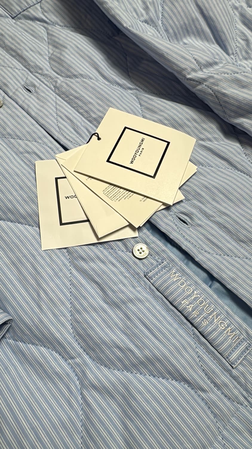 우영미 패디드 스트라이프 자켓 (미사용 새제품 백화점) 상품이미지6