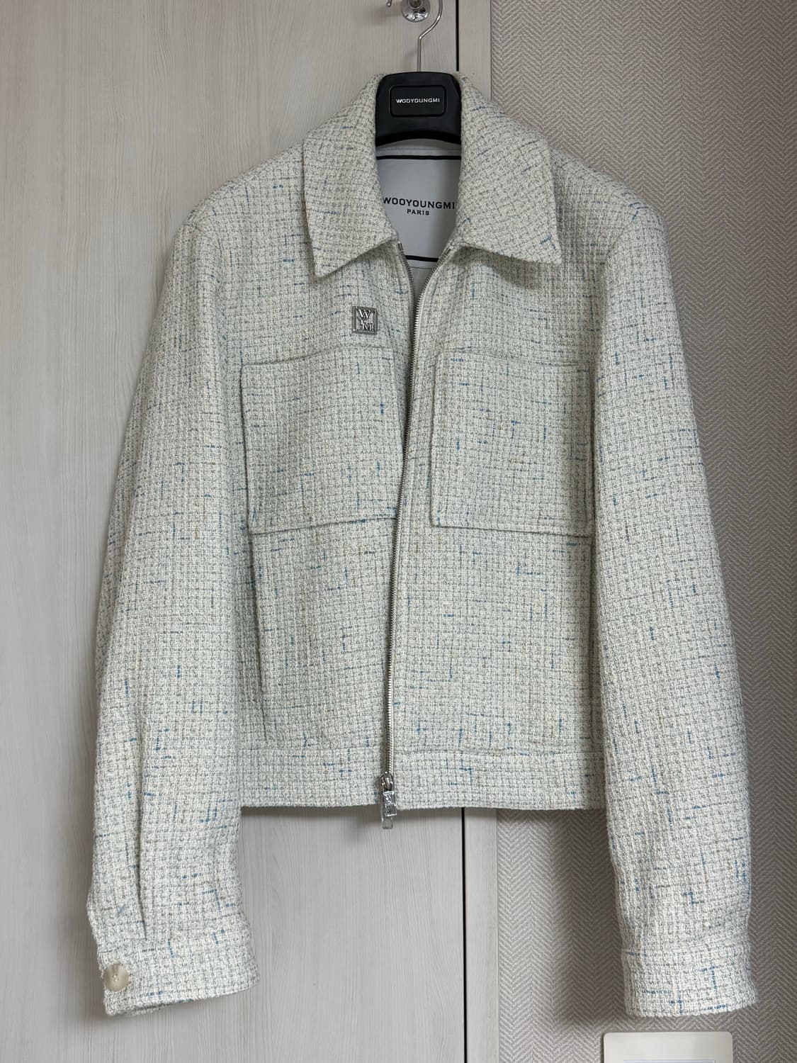 (46) 24ss 우영미 트위드 자켓 화이트 상품이미지1