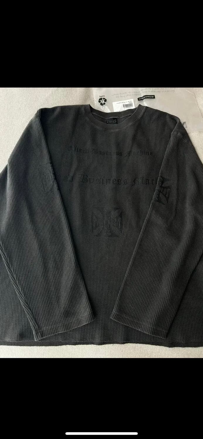 Alfred 알프레드 와플 롱슬리브 차콜 M 헤리티지플로스 상품이미지2