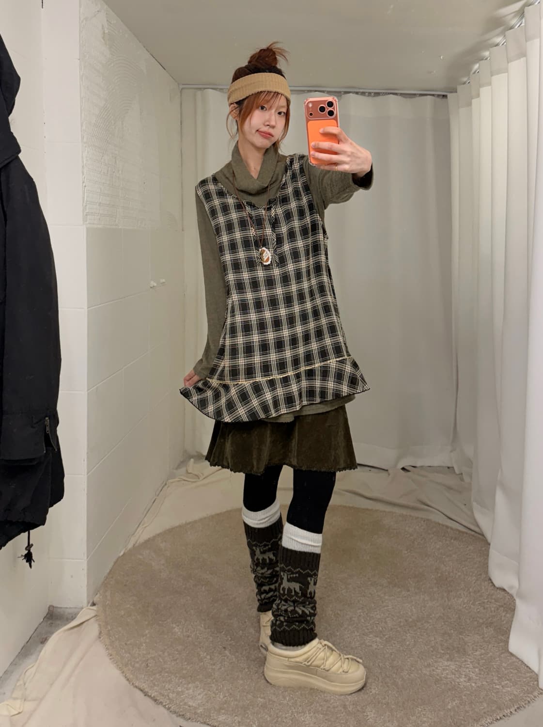 빈티지 카키 데일리 그런지 모리 코디 세트 상품이미지2