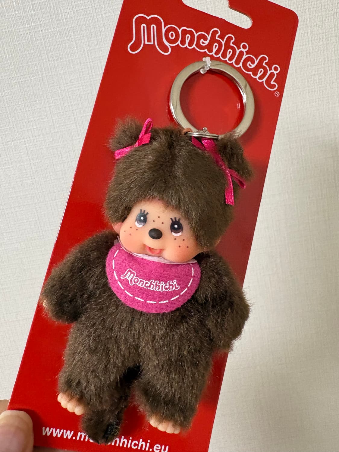 유럽 양갈래핑크 미니키링 몬치치 상품이미지1