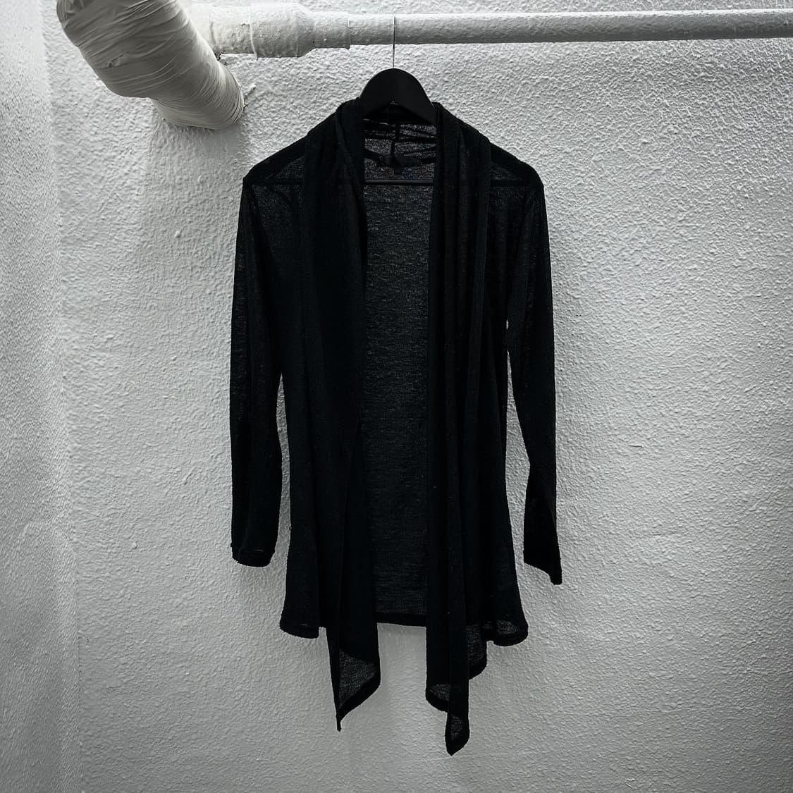 Black drape long cardigan 상품이미지1