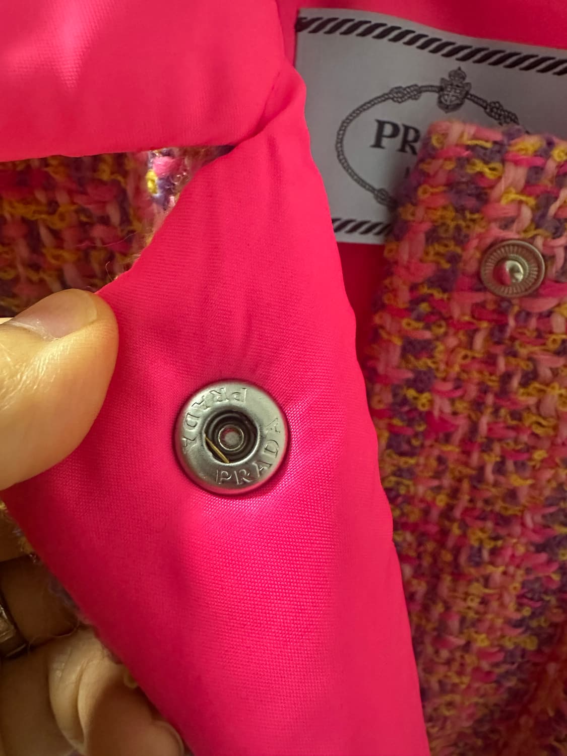 프라다 트위드 패딩 코트 38 (44-55) 상품이미지5