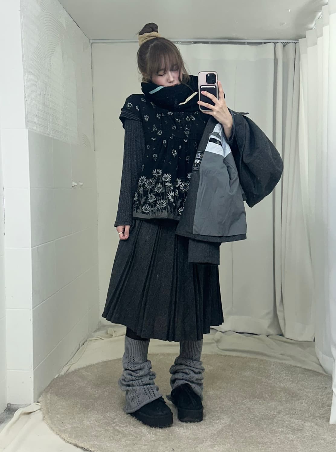 그레이 너드 니혼진 떡볶이코트 코디세트 상품이미지3