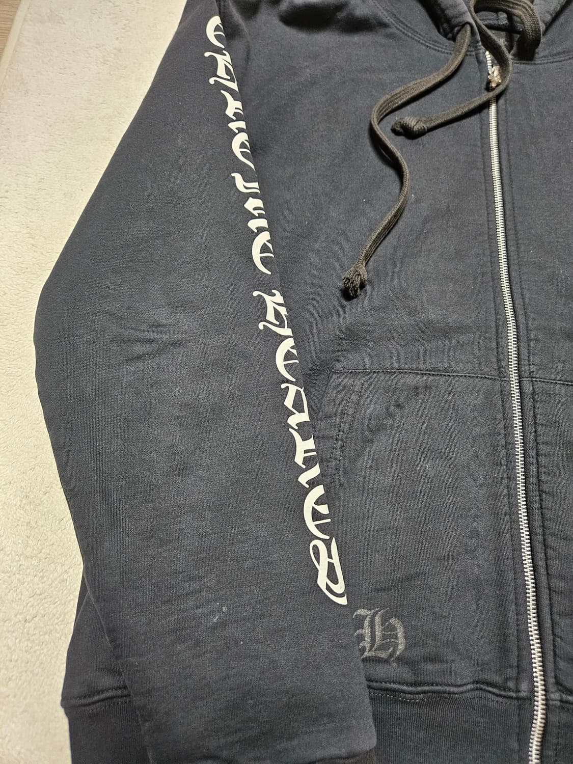 [M] 크롬하츠 스크롤라벨 헤비웨이트 후드집업 상품이미지3