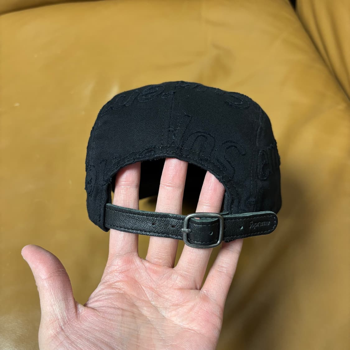 슈프림 캠프캡 모자 박스로고 레이저드 블랙 상품이미지7
