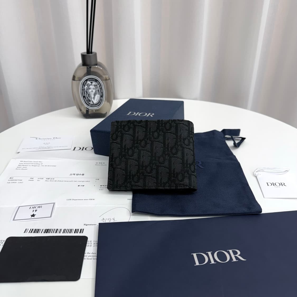 [25년] 디올 오블리크 반지갑 블랙 상품이미지2