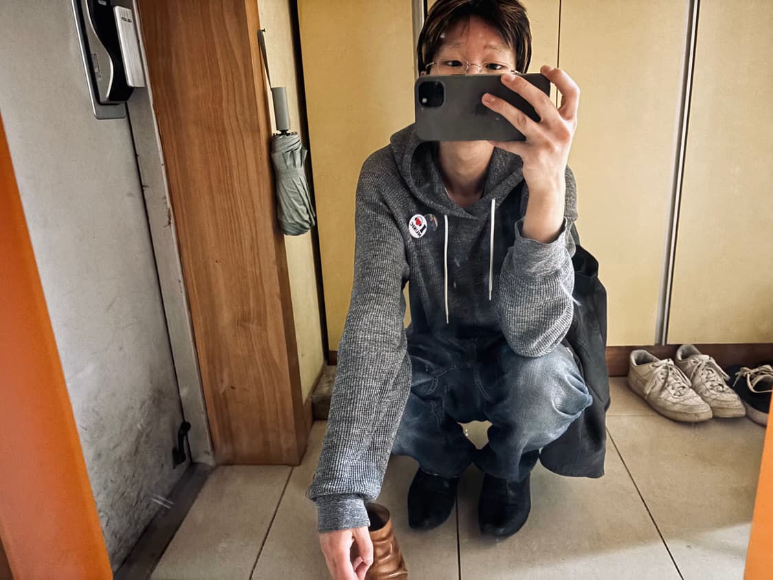 언더커버 와플 서멀 후디 상품이미지7
