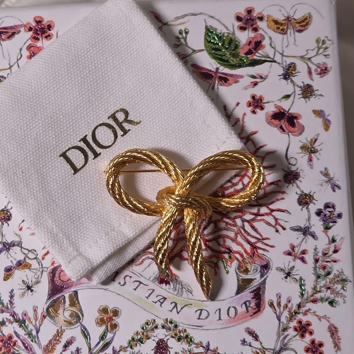 디올 빈티지 밧줄 리본 브로치 상품이미지1
