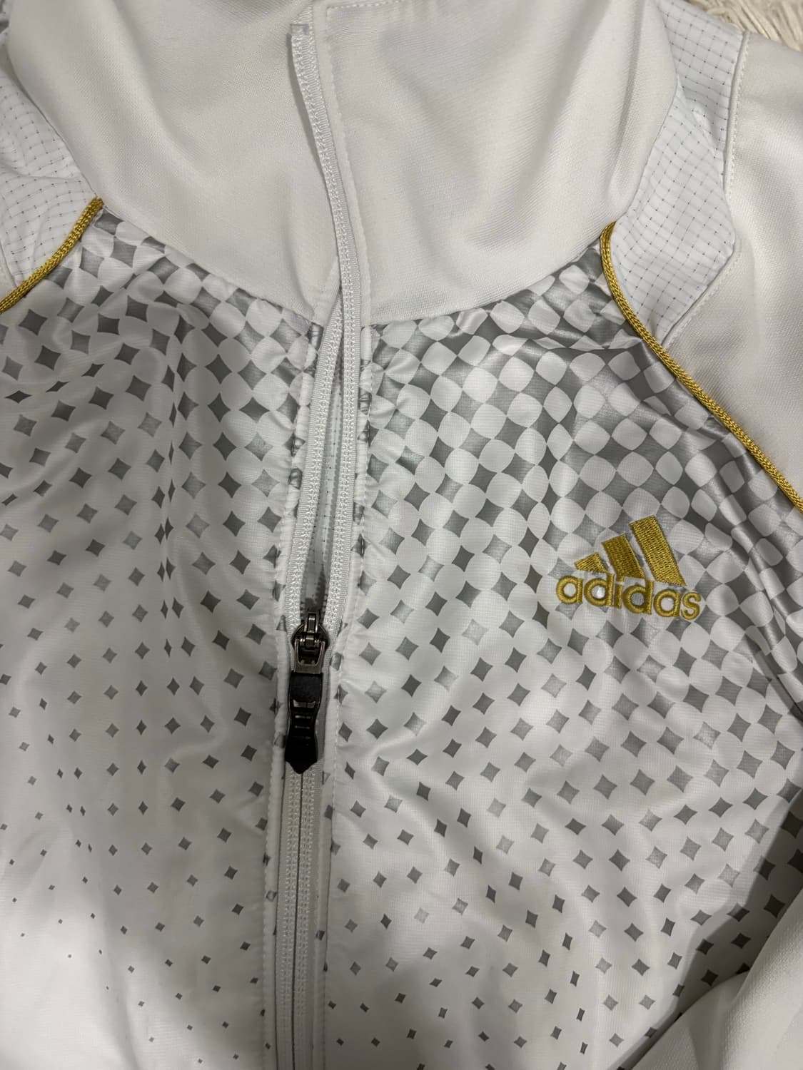 [M] 아디다스 빈티지 화이트골드 집업 상품이미지2