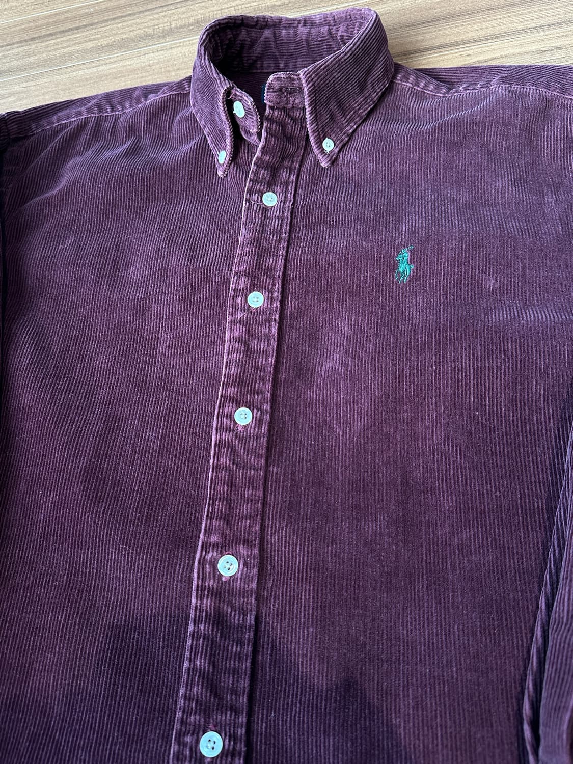 폴로 랄프로렌 90s 헤비 코듀로이 블레어 셔츠/버건디 S 상품이미지3