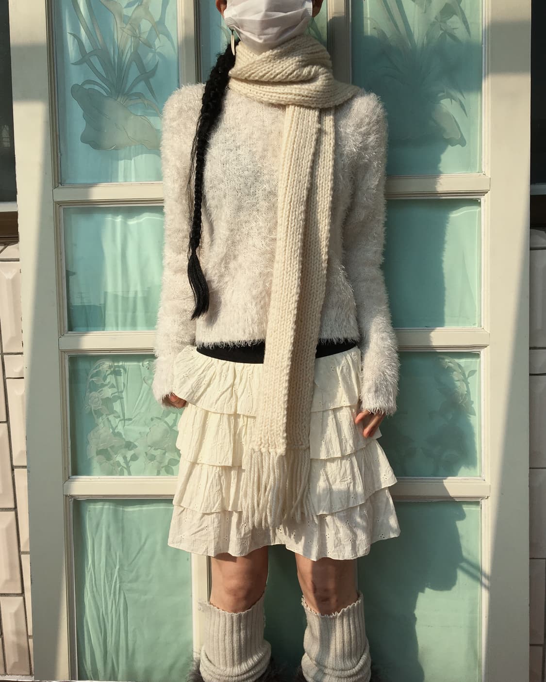 fringe knit muffler 상품이미지2