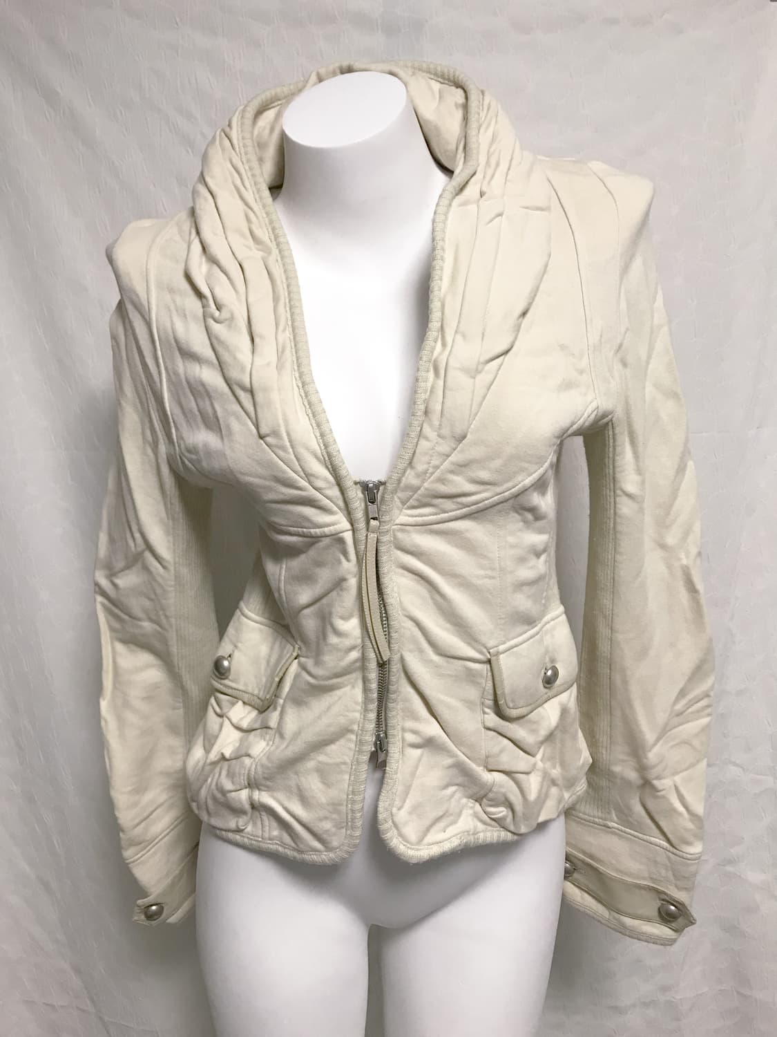 빈티지 00s y2k 빅 카라슬릿 디테일 투웨이 자켓 상품이미지2