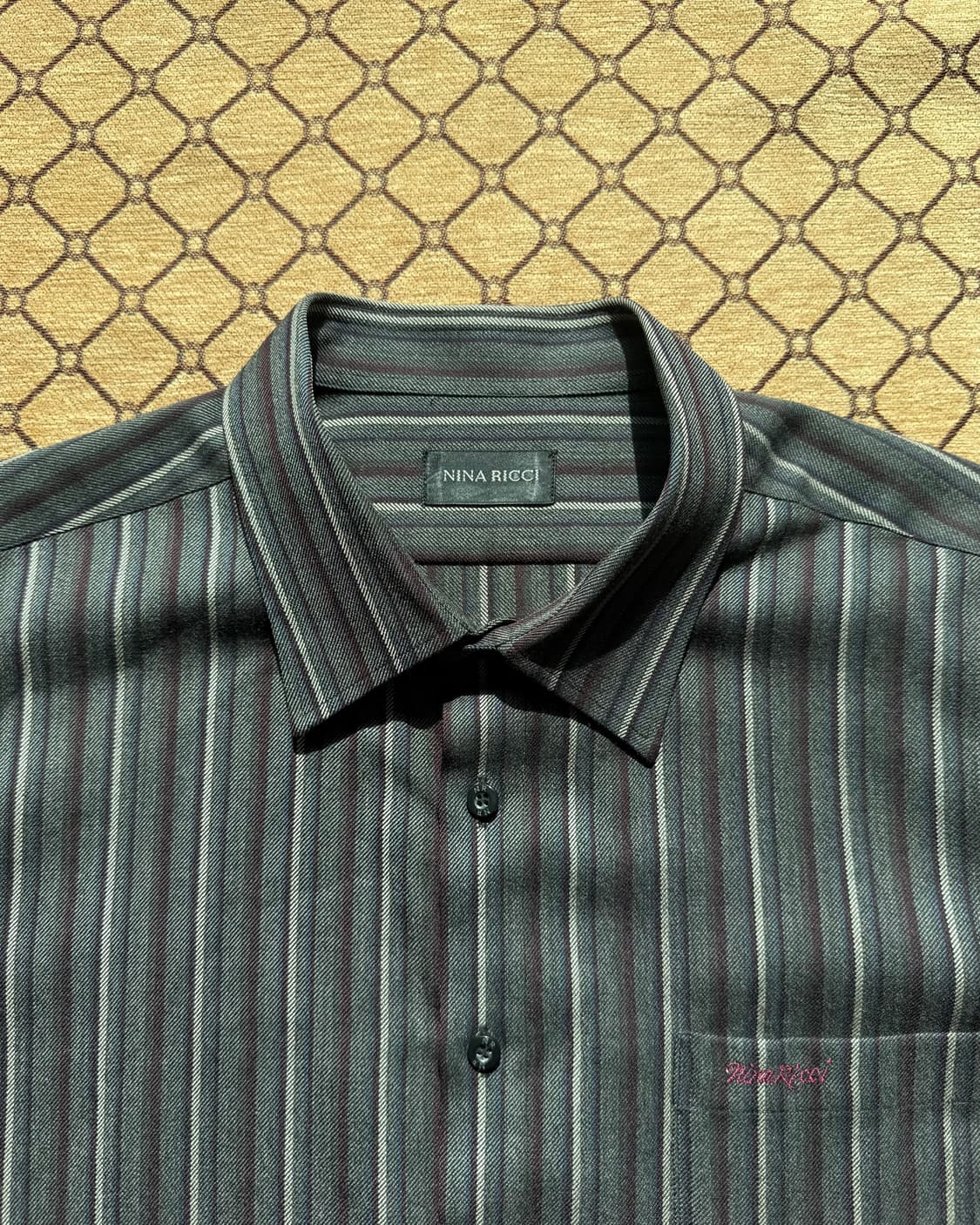 챠콜 빈티지 스트라이프 셔츠 상품이미지1