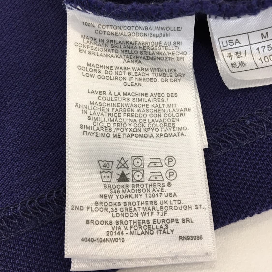 브룩스브라더스 가먼트 자수로고 카라티 M 상품이미지6