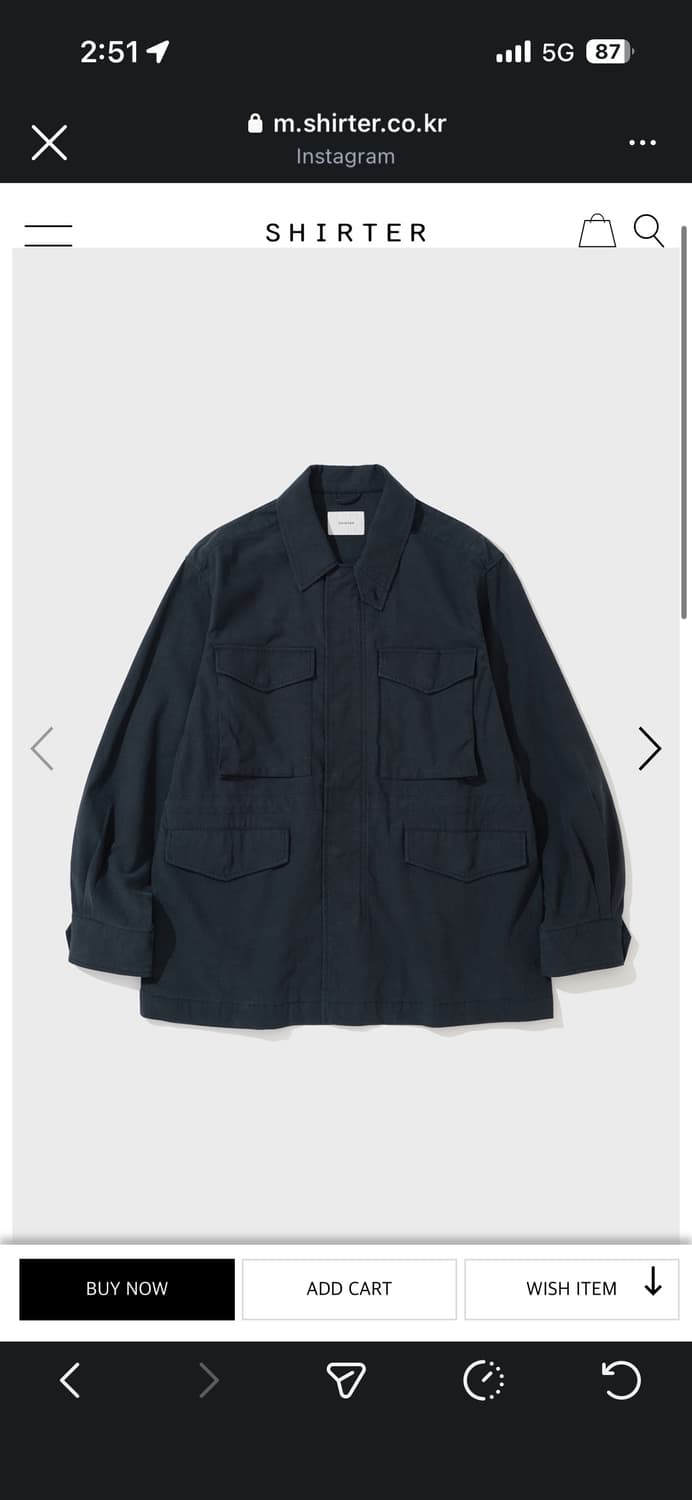 shirter 51 mil field jacket (navy) s사이즈 상품이미지1