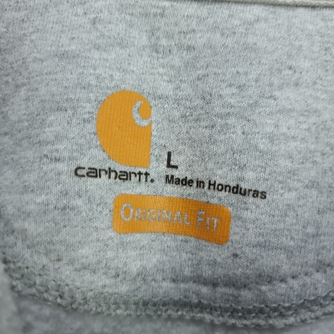 [칼하트] 로고 패치 오버핏 후드티 그레이 M18553 상품이미지7