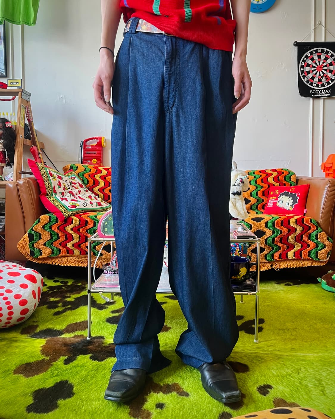 90s MCM Old 2-Tuck Denim Maxi Trouser 상품이미지2