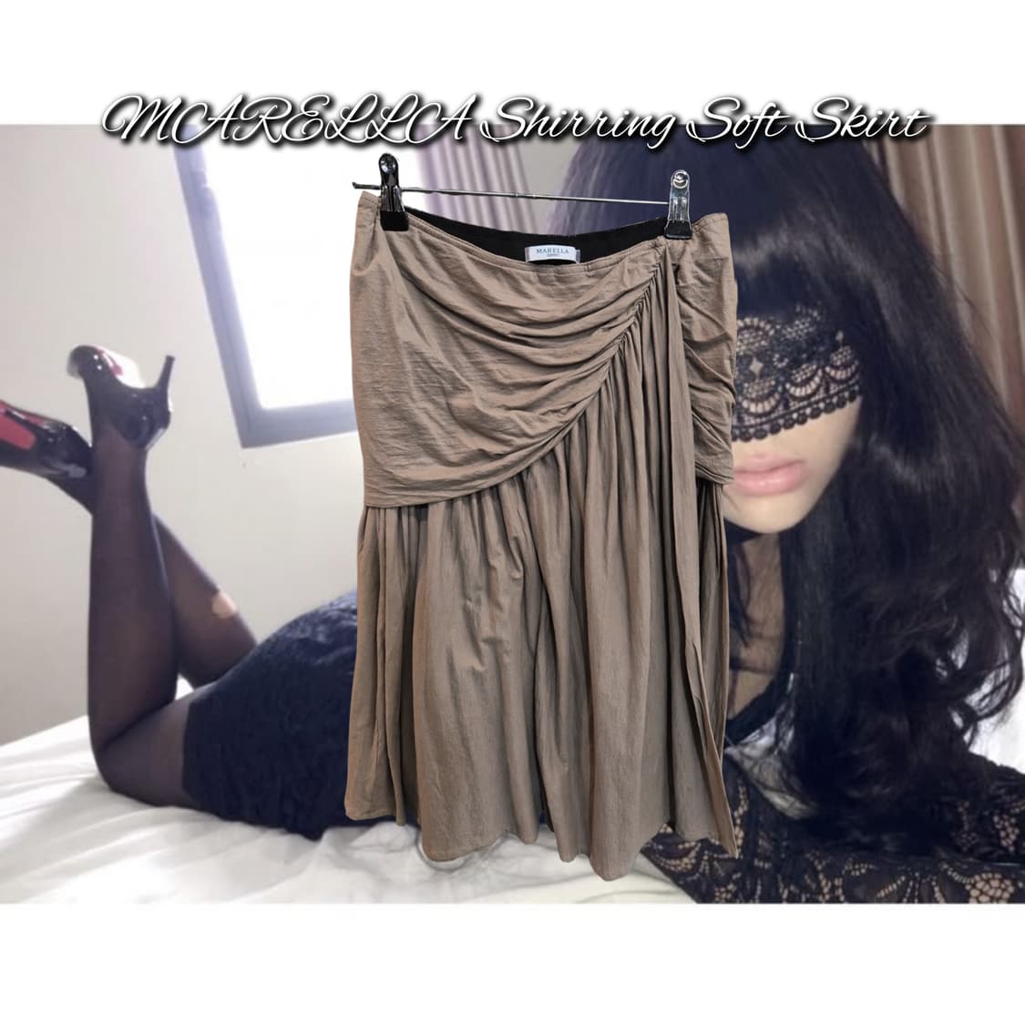 MARELLA Shirring Soft Skirt 상품이미지1