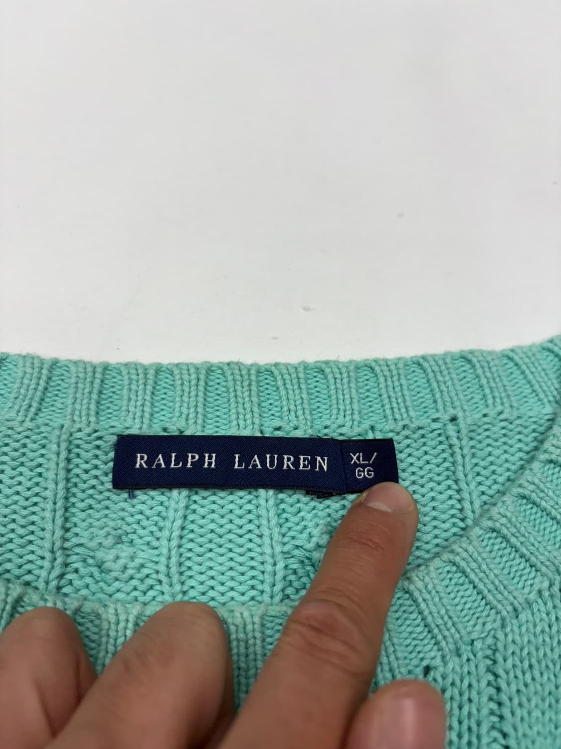 폴로 랄프로렌 민트 꽈베기 케이블 니트 상품이미지6