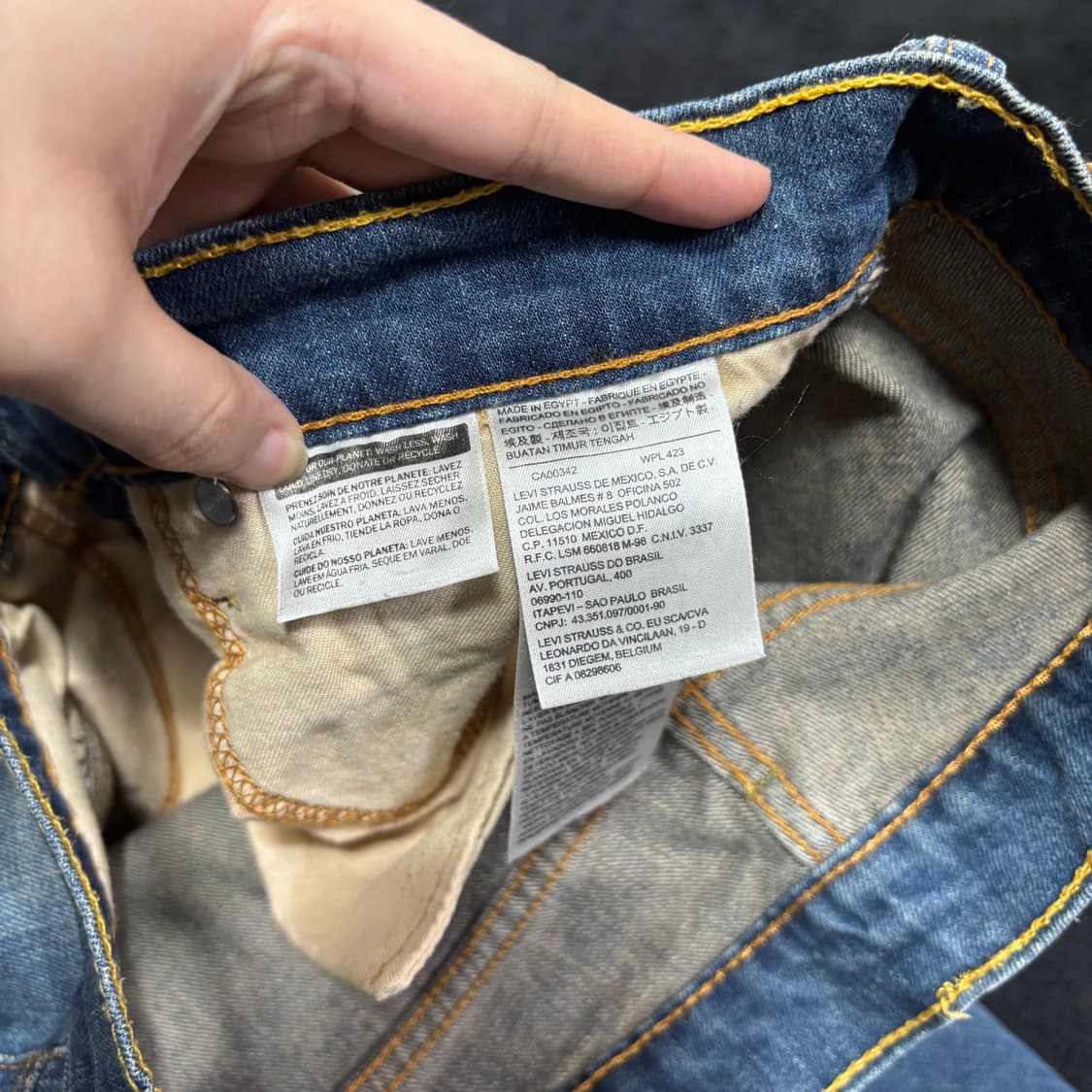 32 리바이스513 워싱 데님팬츠 상품이미지5