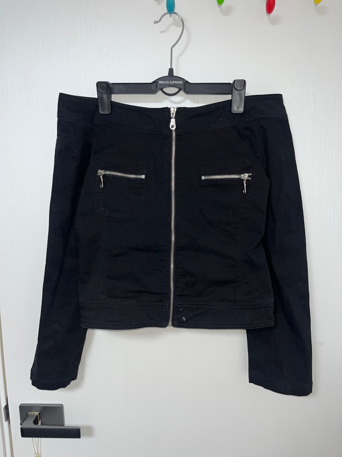 Redialbrand 빈티지 우븐 지퍼 오프숄더 상품이미지2