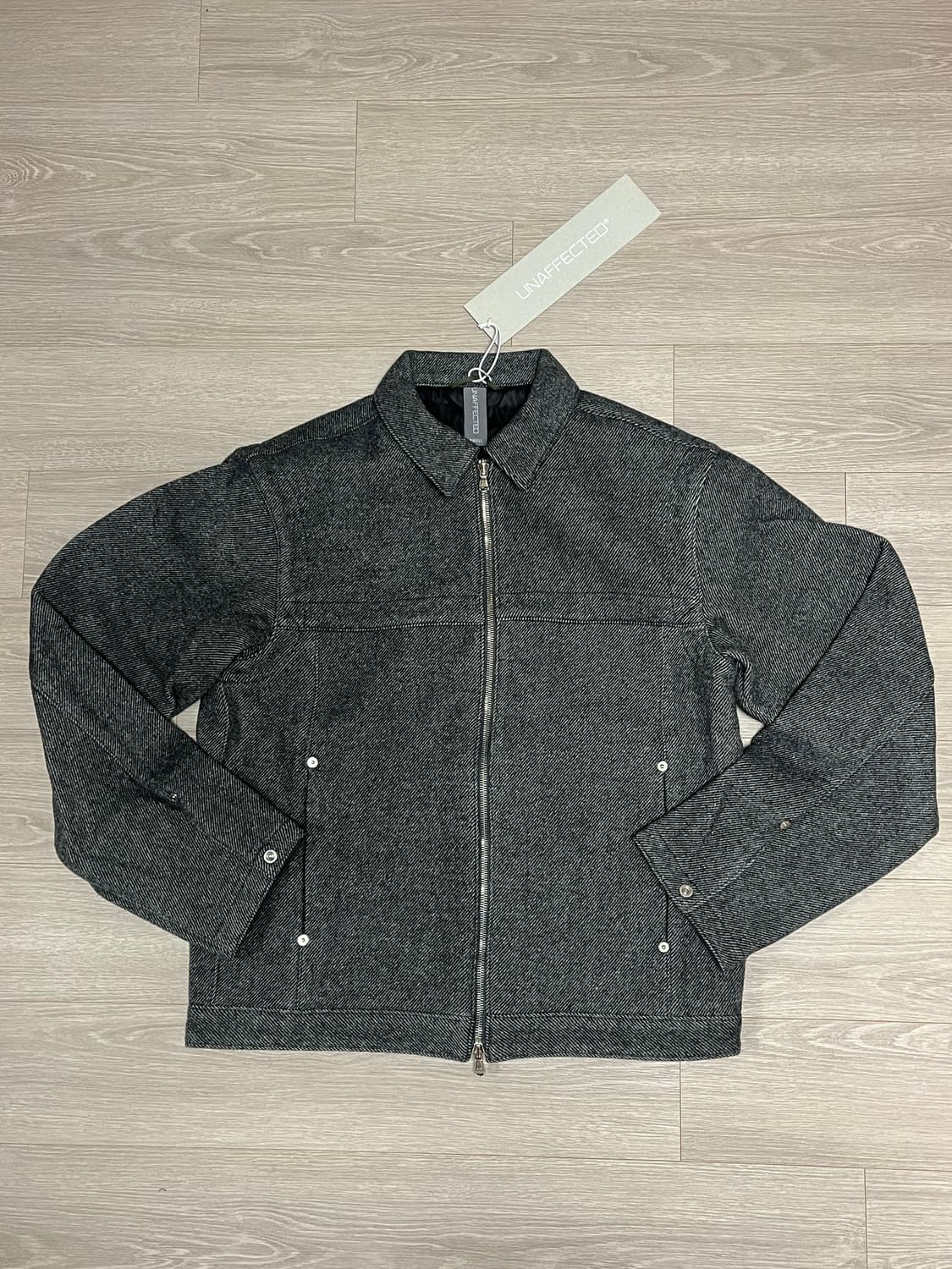 (새상품) 언어펙티드 UNAFECTED 울 헤링본 트러커 자켓 상품이미지3