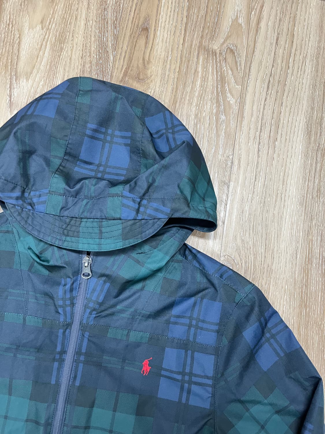 폴로 랄프호렌 블랙와치 발수 후드 자켓 보이즈 상품이미지3