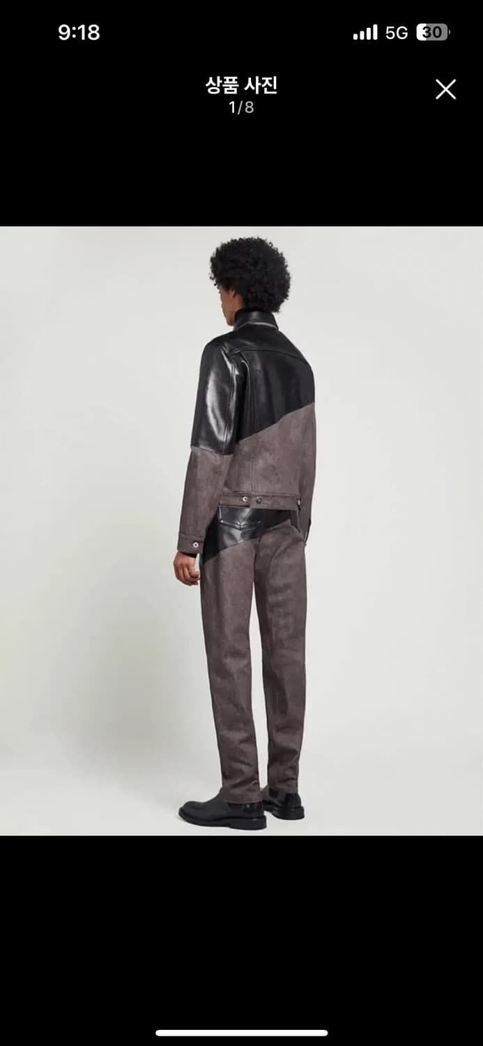 [50] 보테가 베네타 믹스 레더 데님 진 팬츠 상품이미지8