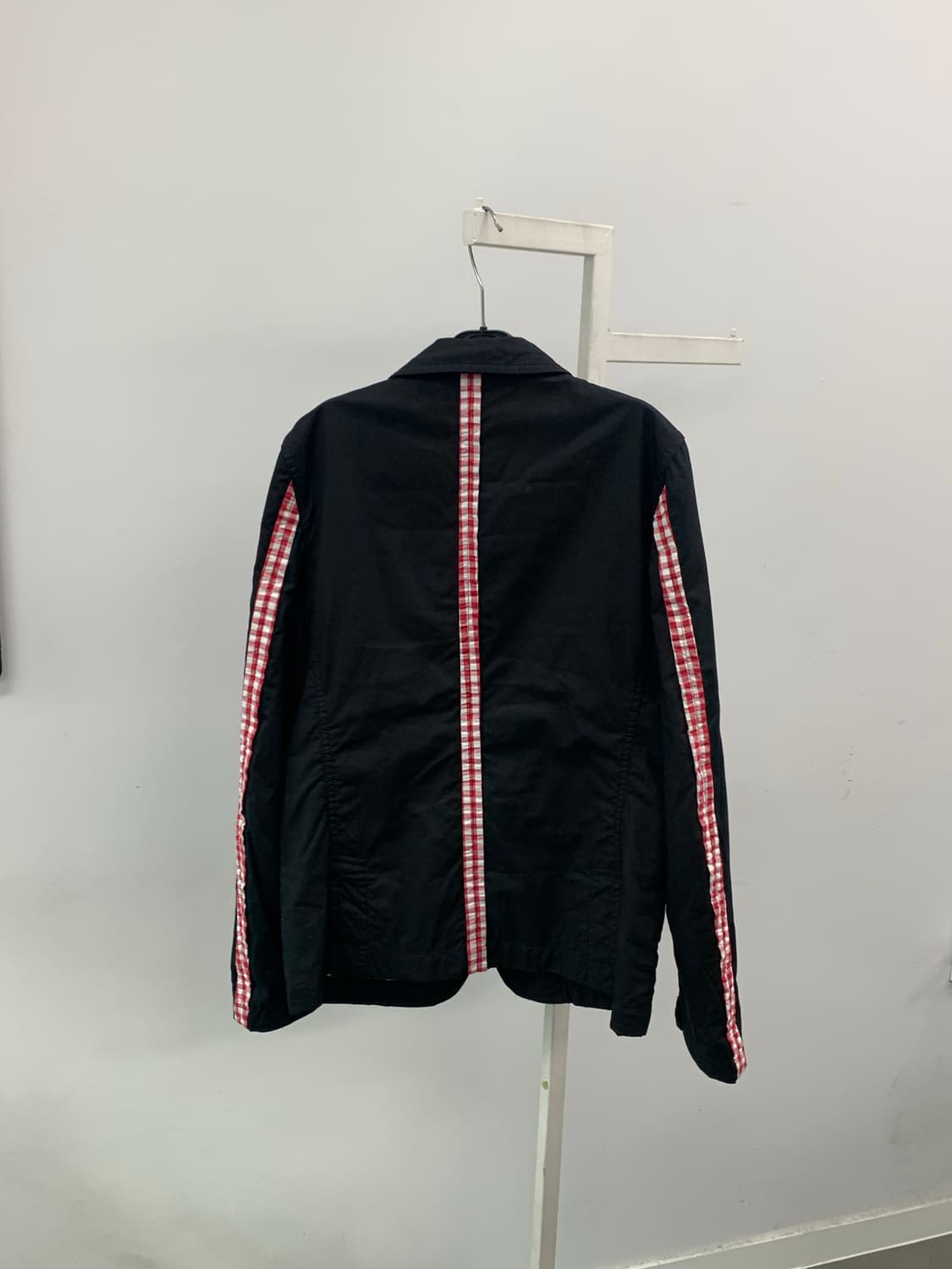 꼼데가르송블랙 깅엄테일러드자켓 s 상품이미지2