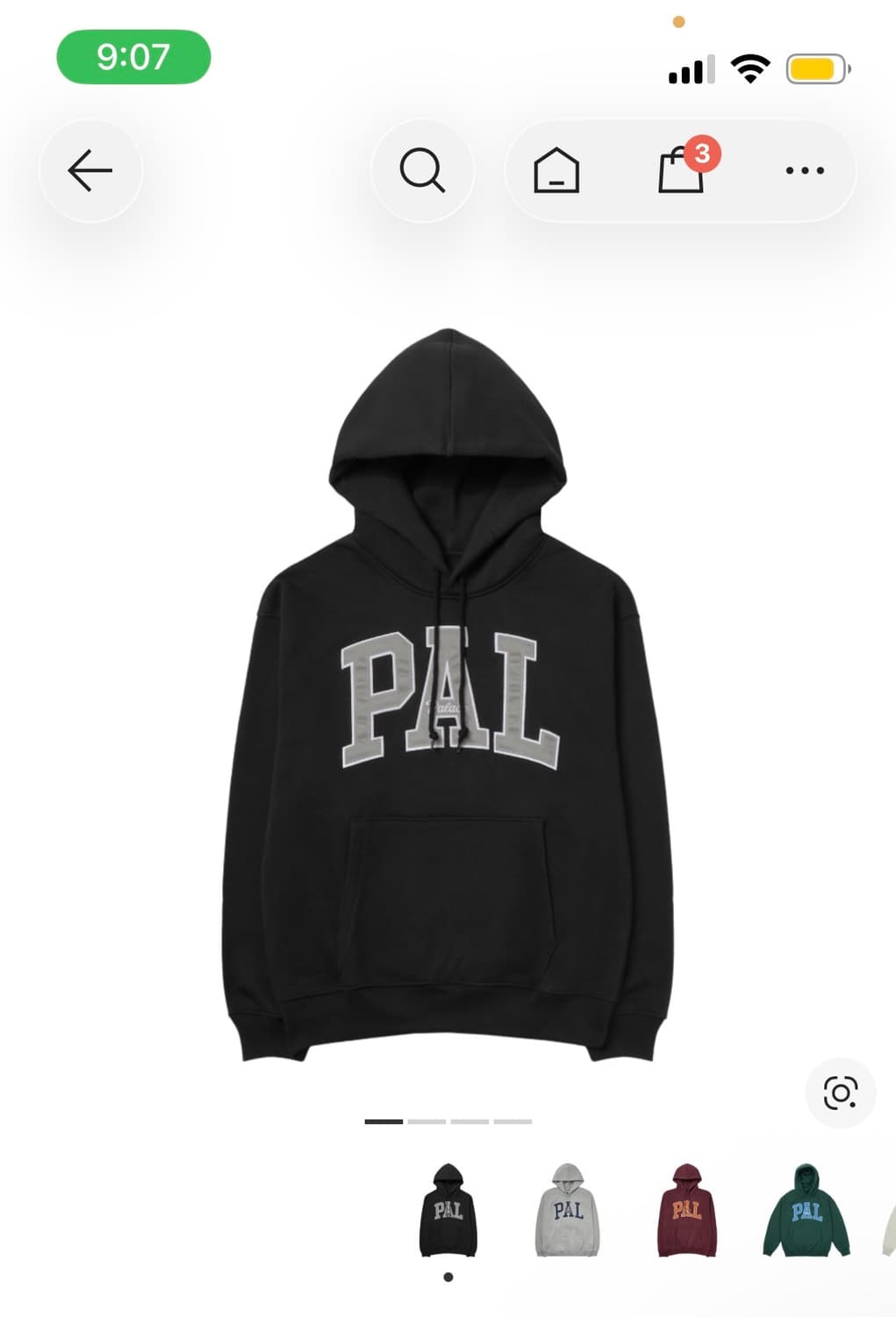 팔라스 갭 후드티 s 블랙 상품이미지1