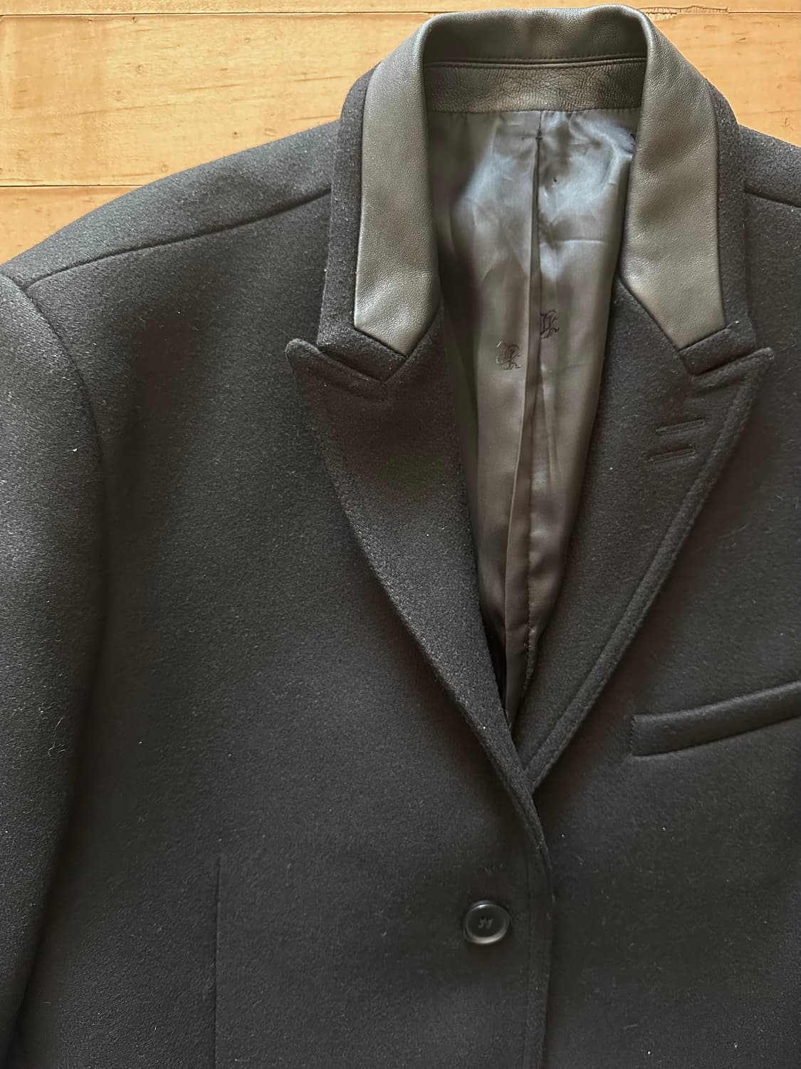 가죽 디테일 코트 상품이미지3