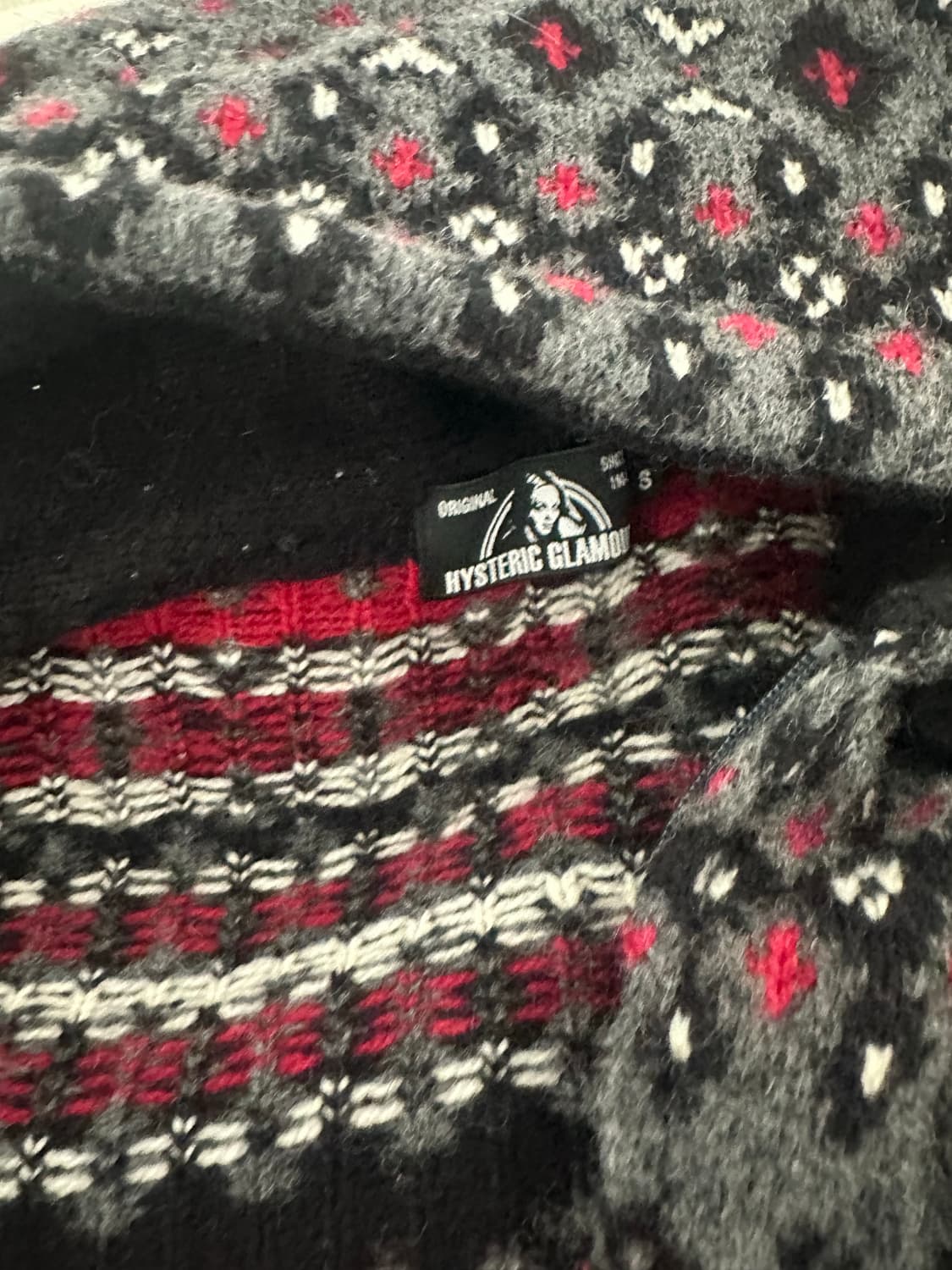 히스테릭 글래머 스컬 코위찬 니트 후드집업 상품이미지3