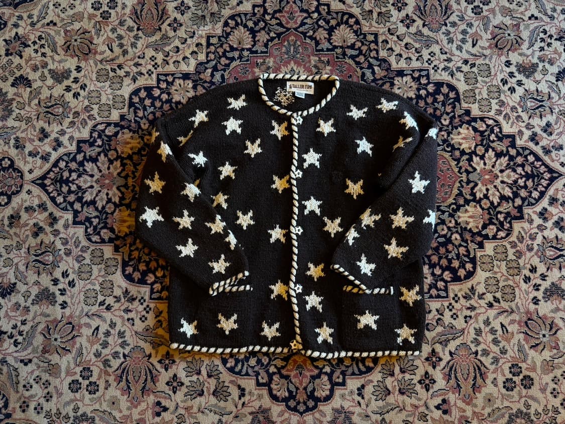 VTG 셔틀랜드울 니트 가디건 여성66-77 상품이미지1