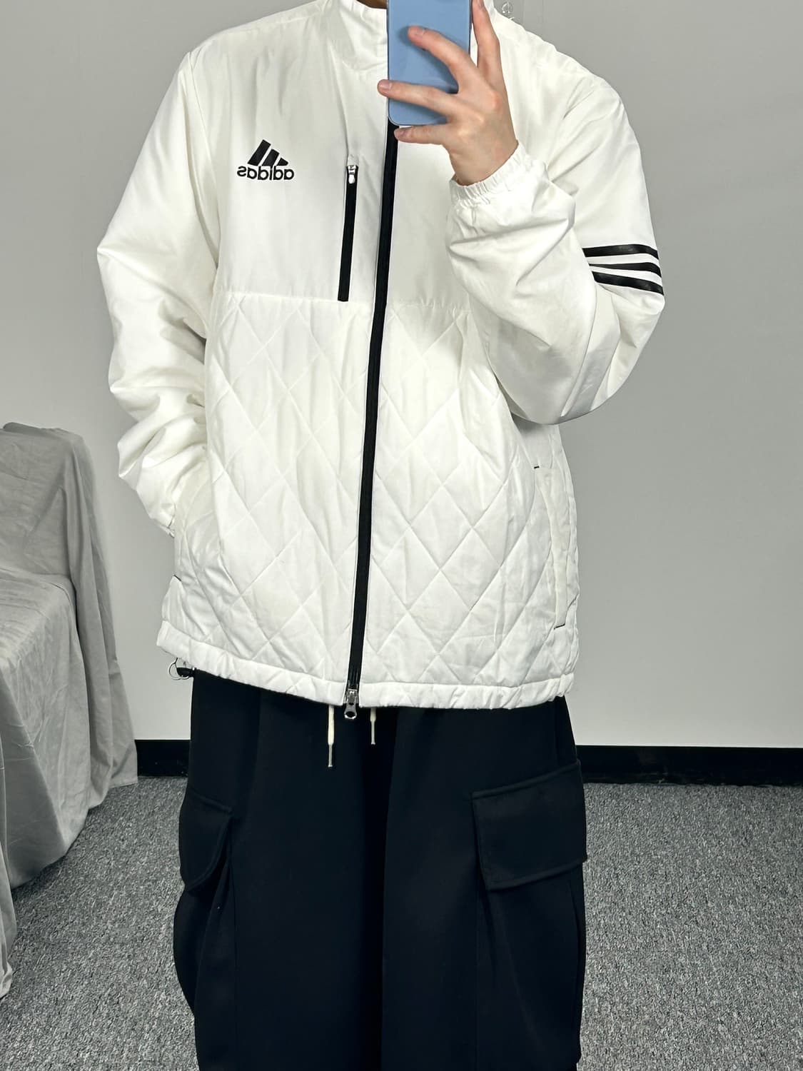 아디다스 골프 일판 화이트 경량 패딩 XO  상품이미지2