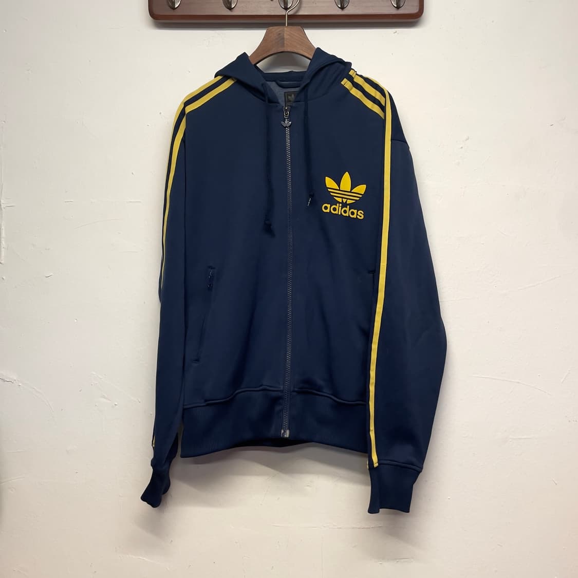 아디다스 네이비/엘로우 플락 후디 져지   상품이미지1