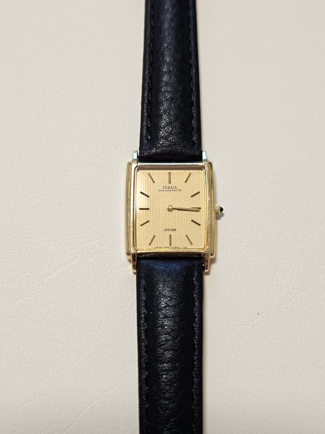 빈티지 시티즌 Forma 금장 사각 가죽 시계(여성용) 상품이미지2