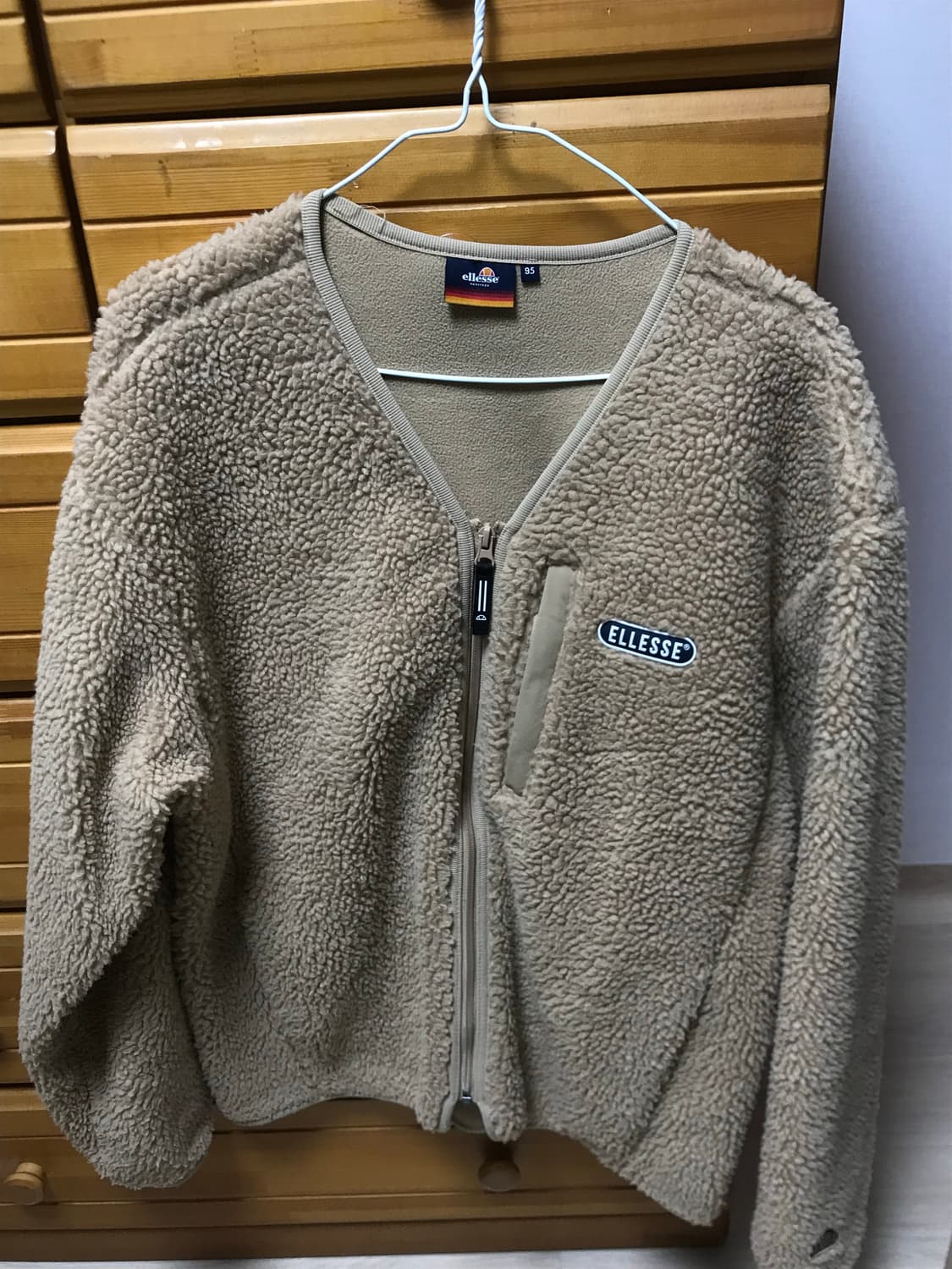 엘레쎄 베이직 보아 뽀글이 후리스 집업 자켓 브라운 상품이미지3