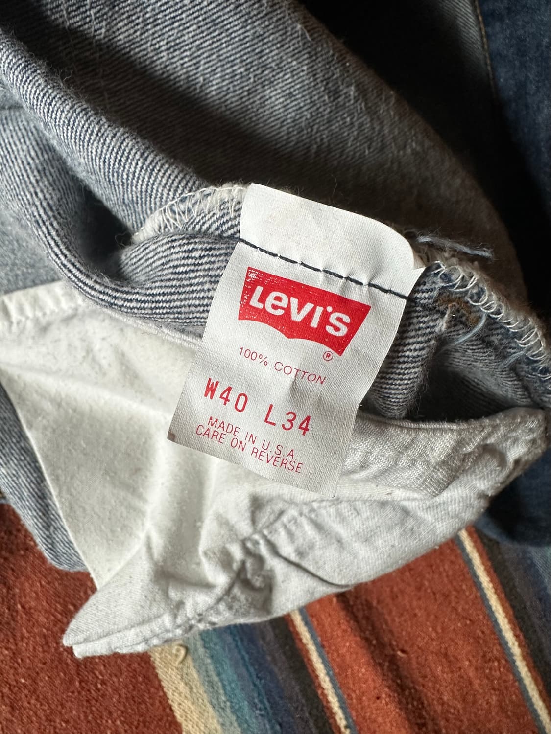 80s USA 빈티지 리바이스 501xx 0000 데님 팬츠 상품이미지7