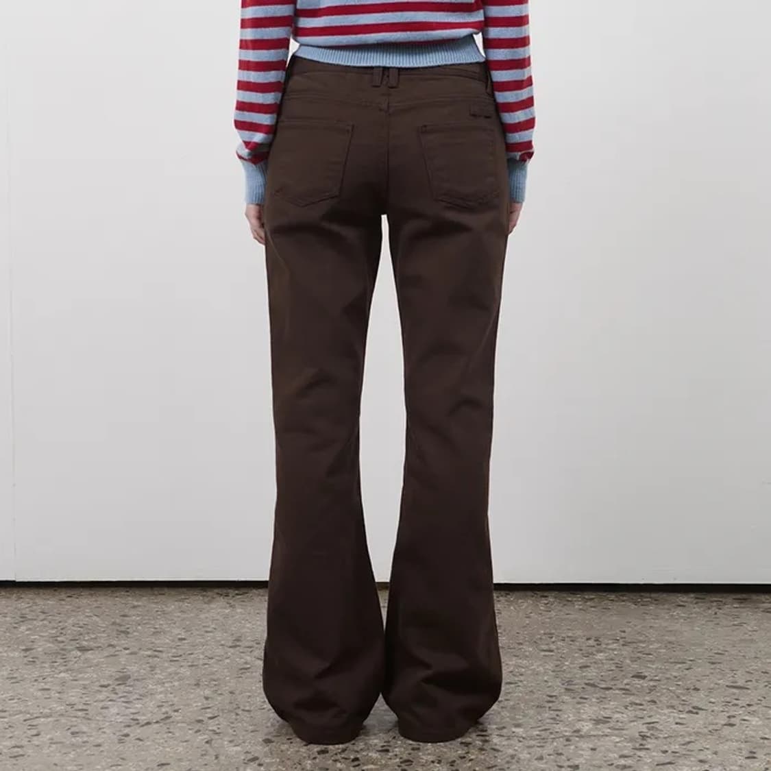 오헤시오 브라운 부츠컷 코튼 팬츠  상품이미지3