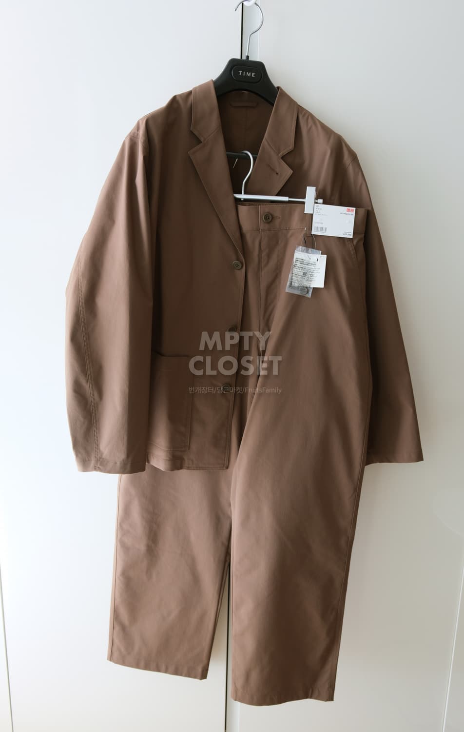 [XL,L] 유니클로C 25ss 워크자켓&팬츠 셋업 34brown 상품이미지8